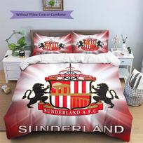 Sunderland futbolo klubo logotipas Raštas Patalynė, Antklodės komplektas Antklodės užvalkalas Pagalvės užvalkalas Namų gimtadienio dovana (1 * antklodės užvalkalas + 2 * pagalvės užvalkalai, be šerdies) 135x200cm white