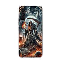 Mirties Dėlė Kaukolė Kosa Telefono Dėklas Skirtas Samsung Galaxy A17 A16 A14 A15 A13 A57 A56 A54 A55 A53 A37 A36 A34 A35 A33 A26 A24 Samsung A15