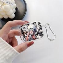 Anime One Piece Luffy Zoro Skaidrūs ausinių dėklai Dangtelis dėklui Airpods Pro 1 Pro3 4 3 2 Pro2 Airpods 4 gray