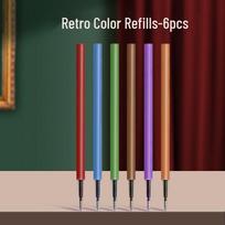True Color Quick-Drying Gel Pen with Fine Nib and Colored Refills for Students and Journaling 0.5mm brown