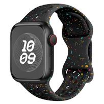 Originalus silikoninis dirželis Apple Watch juostai 44mm 45 46 40 41 38 42mm Correa pralaidus orui iwatch serija 10 9 8 SE 7 6 Ultra 2 49mm 42 44 45 46 49mm black