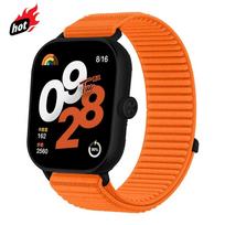 Naujas Nailoninis Dirželis Apyrankė Redmi Watch 6 5 4, Kvėpuojanti Apyrankė Xiaomi Mi Band 9 Pro/8 Pro Išmaniųjų Laikrodžių Aksesuarai for Redmi watch 5 oranžinė
