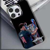 Futbolo D-Desire D-Doues telefono dėklas, skirtas iPhone 16,15,14,13,12,11,8,7,Pro,Max,Plus,Mini,XS,SE, atsparus smūgiams, matinis dangtelis iphone15plus white