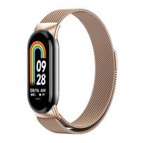 Milanese Loop Strap For xiaomi Mi Band 10 9 8 smart band accessories Replacement metal bracelet pulseira correa miband8 9 10 NFC mi band 8 rožinio aukso spalvos