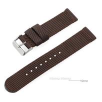 Nailono laikrodžio dirželis 18mm 20mm 22mm 24mm kariniam austam dirželiui, greito atsegimo apyrankė Seiko moteriškiems, vyriškiems sportiniams laikrodžiams 20mm ruda