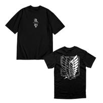 Attack on Titan Graphic 100Cotton Unisexs Short Sleeve unisex Oversized Tshirt Trend Leisure Luxury Selling Popular high quality M black