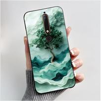 Cute Case For Nokia 6.1/Nokia 6.1 Plus/Nokia X6/Nokia6 Capa Printing Shell Protective Cover Soft Silicone Cartoon Black Casing Nokia 6