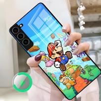The Super Marios Bros Phone Case For Samsung S26 Ultra S25 Edge S23 S22 S21 S20 Ultra Plus S24 Fe A25 Magnetic Glass Cover Samsung S24 Plus blue