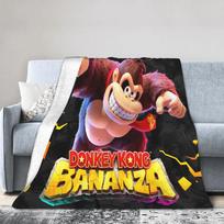 Donkeys Kong Bananzas Antklodė Super Šilta Madinga Pliaušinė Mėtymo Antklodė Mergaitėms Berniukams Miegamojo Flanelinė Paklodė Lovos Užvalkalas 75cmx90cm brown