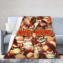Donkeys Kong Bananzas Antklodė Super Šilta Madinga Pliaušinė Mėtymo Antklodė Mergaitėms Berniukams Miegamojo Flanelinė Paklodė Lovos Užvalkalas 75cmx90cm