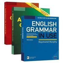 3 knygos: Elementari anglų kalbos gramatika, Pažengusi esminė anglų kalbos gramatika, English Test Preparation Exercises knyga yra neprivaloma 1 set of three books