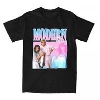 Naujiena Modern Talking T-shirtai Unisex Moteriški Medvilniniai Marškinėliai Spausdinti Drabužiai M white
