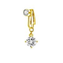 Auksinis netikras auskaras pilvo žiedas moterims merginoms Netikras bambos auskaras prisegamas bambos žiedas Navel Ring Non Piercing beige