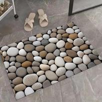 3D akmenukų tualeto dekoratyvinis kilimėlis Absorbentas vonios kambario grindų kilimėlis Diatominio molio grindų kilimėlis Absorbentas grindų kilimėlis Tualetas 50*80CM