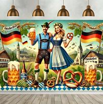 Oktoberfest alaus tema šventės fonas, audinio sienų reikmenys vakarėliui, svetainei, miegamajam, biurui, namams, lauko dekoravimui 120x90cm