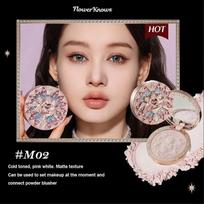 Flower Knows Kūno Blizgučiai Mažas Angeliukas Reljefinis Veido Švytėjimo Pudra Iluminador Makiažas Kontūravimo Švytėjimo Paletė 8g/0.3Fl.oz brown