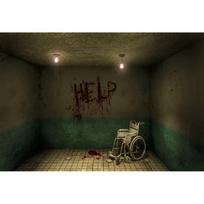 Baisios Helovino dekoracijos Fonas nuotraukoms Apleistos ligoninės griuvėsiai Vaiduokliai Zombiai Scenos fonas Šiurpi vakarėlio dekoras Vinyl 150X100cm