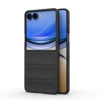 Skirta Samsung Galaxy Z Flip 8 dėklas Itin plonas Atsparus smūgiams Samsung Z Flip 8 dėklas PC apsauginis dangtelis Anti-drop dėklas Z Flip 8 dangtelis Galaxy Z Flip 8 juoda