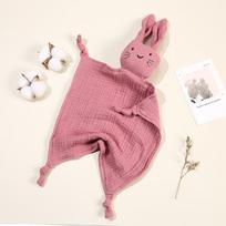 Baby Cotton Muslin Comforter Blanket Soft Newborn Sleeping Dolls Cute Cat Kids Sleep Toy Soothe Appease Towel Bibs Saliva Towel pink