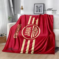 Jawa motociklo logotipas spausduotas pledas Šiltas pledas Flanelinis minkštas patogus pledas Namų kelioninis pledas Gimtadienio dovana 75cmx90cm