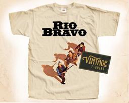 SALE Rio Bravo T-Shirt Vintage Natural color Men's T-Shirt dtg Digital Print SIZES 3XL L black