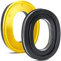 1 pora kempinės, putplasčio, silikoninių ausinių ausų pagalvėlių, skirtų 3M WorkTunes/Peltor Sport/ZOHAN/PROHEAR 1 pair-Yellow Silicone