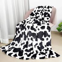 Karvės pledas, vaikams ir suaugusiems skirtas rudas karvės rašto pledas, minkštas karvės pledas ir antklodė, sofa-lova, dekoruota karvės oda Size: 75*100cm, Weight: 280 GSM