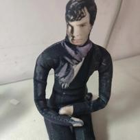 Šerlokas Holmsas Šerlokas Cosplay Pliušinė Lėlė Džonas Vatsonas Abstraktaus Veikėjo Įmontuotas Vielinis Skeletas Pozuojamas Veiksmo Žaislas Dovana 28cm gray