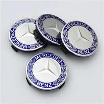 4 vnt. 75 mm automobilio ratlankio centrinis dangtelis, stebulės dangteliai, emblemos priedai Mercedes benz AMG C E S GLE CLC klasei W204 W203 W205 W124 W221 tamsiai mėlyna spalva