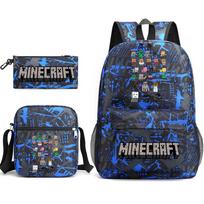 Minecraft Kuprinė Žaidimo Prekės Studentas Didelės Talpos Spausdinimas Trys Dalys Kuprinė Vyrams Ir Moterims Three-piece set