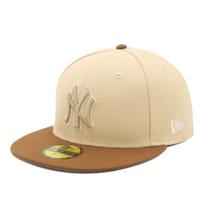 NEW ERA 59FIFTY MLB York Yankees Mocha Mousse Two-Tone Baseball Cap Oat Milk Beige Brown Size 7 1/2 beige