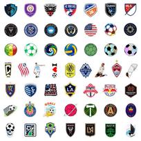 50 futbolo lipdukų pakuotė, sportinių kamuoliukų lipdukai sąsiuviniams ir dekoravimui one size
