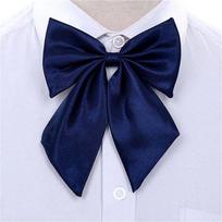 Taškuotos Apsukamos Kaklaraiščiai Korėjietiško Stiliaus Mokyklos Mokinių Kaklaraiščiai Elegantiški JK Uniformos Apsukamos Kaklaraiščiai Marškiniai X blue
