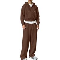 Matching Zip Up Hoodie and Jogger Sweatpants Set for Winter Casual Wear M ruda