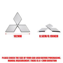 ABS Automobilio Priekinis Galinis Ženklelis Grotelių Emblema Mitsubishi Ralliart Lancer ASX Colt Pajero Outlander Eclipse Delica EVO Grandis Colt SF9 white