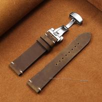 Apyrankė Seiko Vintage Odinei Laikrodžio Juostai Siuvinėta Karvės Odos Dirželis Rolex Drugelio Sagtims Juostelės 18mm 20mm 21mm 22mm 24mm 21mm brown