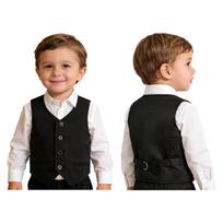 Vaikiška berniukų kostiumo liemenė šventinė smokingo striukės liemenė Slim Fit liemenė 13-14 Years juoda