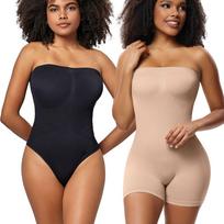 Moteriškas Shapewear be petnešėlių, vientisas, pilvo kontrolei, sėdmenų pakėlimui, visam kūnui M juoda