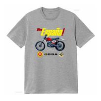 Viva EspaA Motocross Motorcycle Bultaco Ossa Montesa T Shirt Szgo Vintage Streetwear Versatile Soft Designer Clothes L gray