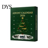 24 Dienų Skaičiavimo Dovanų Dėžutė Kalėdų Advento Kalendorius 2026, Dienos su Akriliniais Medžio Kabinamais Dekoro Papuošalais, Kolekcionuojamos Dovanos Šventiniams Namams D black
