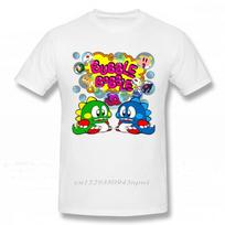 Bubble Bobble Retro  Console Game T-shirt Men New Custom Old School Game T Shirt Organic Cotton Plus Size Tee Camiseta XS white