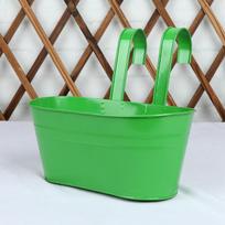 Outdoor Plants Planter Black Hanging Flower Pots Decks Railings Buckets Modern Boho Wall Mount Window Box Plant Holder Hooks Porch One Size green