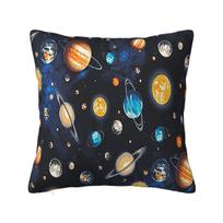 Saulės sistemos kosmoso planetos visata kvadratinė pagalvės užvalkalas pagalvės užvalkalas pagalvės dėklas dekoratyvinės pagalvės užvalkalas namams sofai svetainei 30cmx30cm(12x12Inch) blue