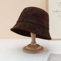 Women Suede Large Head Circumference Bucket Hat Autumn Winter Sun Protection One Size kava