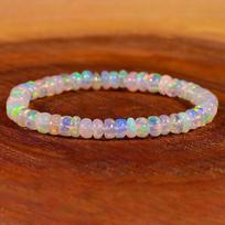 Natūralus opalo apyrankė moterims Tampri elastinė virvelė Gydantis papuošalas Padeda palaikyti emocinę pusiausvyrą orange