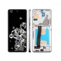 AMOLED Display Screen For Samsung Galaxy S20 Ultra 4G 5G LCD Display Touch Screen Assembly For Samsung S20 Ultra G988B/DS G988U LCD OLED Silver Frame