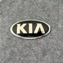 130*65mm Automobilio priekinio variklio dangčio emblema, galinės bagažinės lipdukas KIA EV6 Sorento Niro Stinger Ceed Carnival K5 K9 Soul Carens VQ Cade 130 x 65MM black