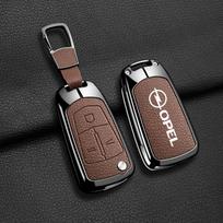 Metalinė odinė automobilio nuotolinio valdymo pultelio apsauginė dėklas apvalkalas Vauxhall Opel Astra H J Corsa D Insignia Vectra Zafira Signum Antigo Omega black