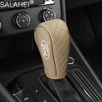 Automobilio pavarų perjungimo svirties dangtelis Odinis Neslystantis pavarų svirties apsaugas Ford Mustang Fiesta Focus Mondeo Kuga Edge F150 Ranger Lipdukas