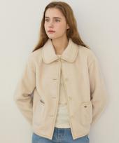 Nonlocal Teddy Short Boucle Jacket - Light Beige Light Beige beige